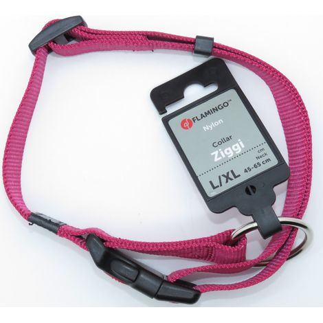 Collier Ziggi rouge cerise 45 -65 cm. 25 MM . taille L pour chien. - Flamingo (1/4)