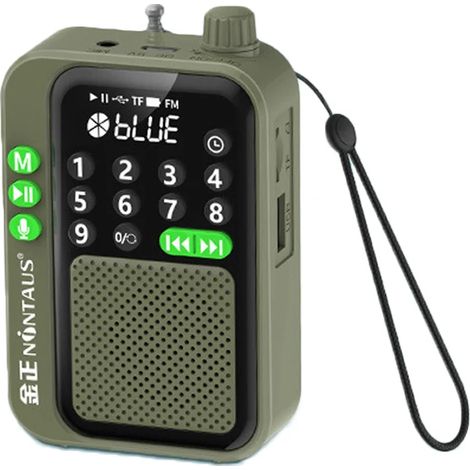 Mini radio FM portable avec une excellente réception haut-parleur Bluetooth sans fil de 5 W compatible avec les cartes TF, les clés USB et la lecture de fichiers MP3 compatible avec l'enregistremen (1/5)