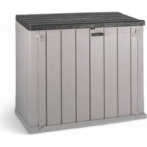 Baule porta attrezzi lucchettabile lt.842 grigio e antracite 129,5x74,5xH111 cm Stora Way (1/5)