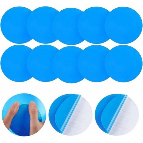 10 Pieces Pool Repair Patch, Pool Repair Kit, Swimming Pool Repair Kit, Plastic Repair Self-Adhesive Patches Patch for Inflatable Pools Boats, Blue (1/5)