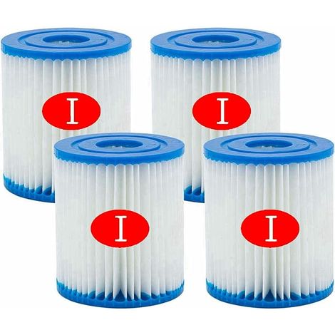 APEX Lot de 4 filtres de Spa et de Type VI, résistant à la corrosion-remplace Filtre Coleman SaluSpa 90352E, Filtre Bestway, Filtre (1/5)