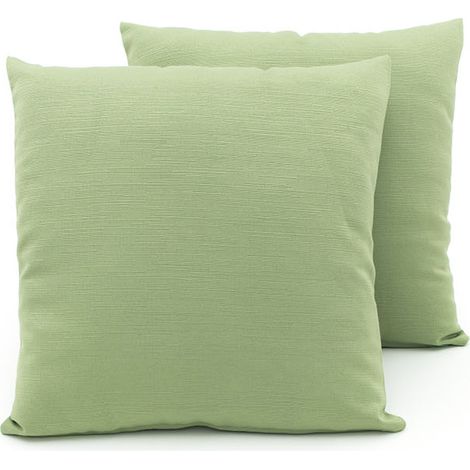 Coppia Cuscini Arredo Imbottiti Tessuto Ottoman In Tinta Unita Colore Verde 40, misura40x40coloreVerde 40 (1/4)