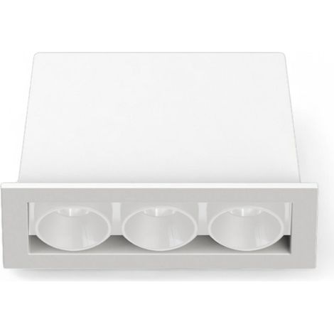 Faretto LED Incasso Rettangolare Triplo 6W CRI90 Fascio 24° Bianco – 3000K 4000K 6000K - Colore della luce: Luce calda