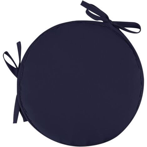 1 rundes, marineblaues Gartenstuhlkissen, 30 cm Durchmesser – für Außenbereich, Hocker, Terrasse, Esszimmer – großes Kissen (1/5)