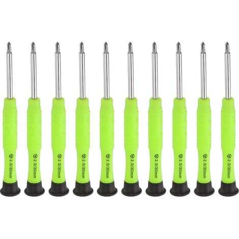 10 pièces 2mm Y-type Mini Tournevis 3mm Y Style Tête Jaune Vert (1/5)