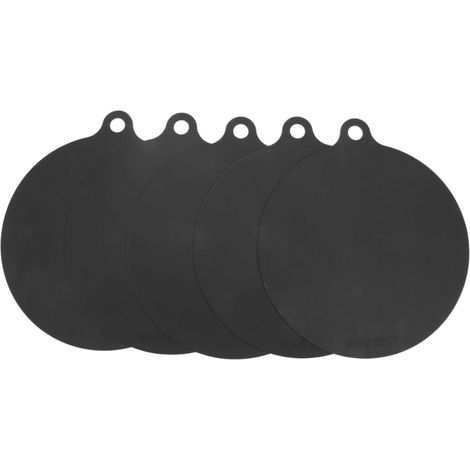 Lot de 5 tapis de protection en silicone Sreuyong pour plaques à induction, résistants à la chaleur, antidérapants et anti-rayures, noirs, diamètre 22 cm (1/5)