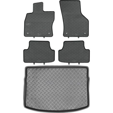 Ensemble de tapis de sol en caoutchouc pour Volkswagen Golf VII Hatchback (2012-2020) + tapis de coffre (1/5)
