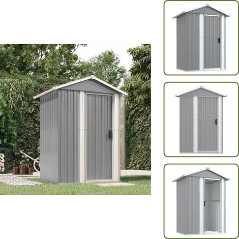 Attrezzi da giardino - vidaXL Capanno da Giardino Grigio 126x97,5x177 cm Acciaio Zincato - Accessori per piscina