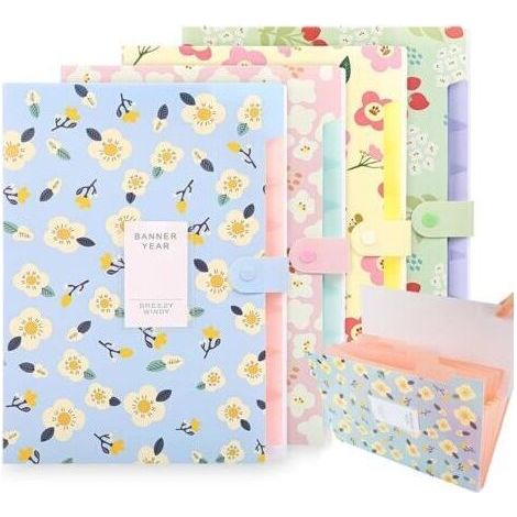 4 Pièces Trieur A4 Range Document, Format A4 Haute Capacité Document Porte, Trieur à Documents Format A4 En Polypropylène, Dossier Bureau Portable Extensible, Pour Bureau, Ecole, Maison (1/5)