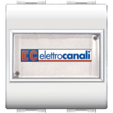 LIFE 4025 WH PULSANTE C/PORTANOME BIANCO- ELETTROCANALI- 6,0 pz