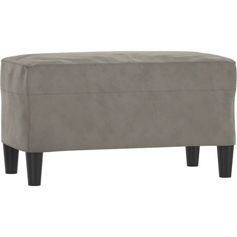 Banc Gris clair 70x35x41 cm Velours (1/5)