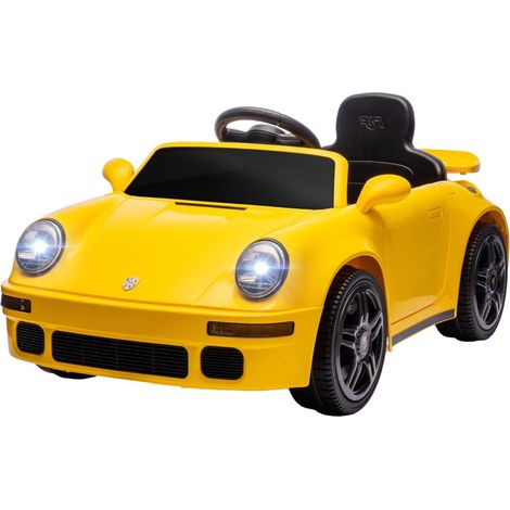 Auto elettrica da corsa per bambini 12V, con telecomando parentale e licenza ufficiale RUF CTR, per bambini da 3 a 6 anni, Gialla (1/5)