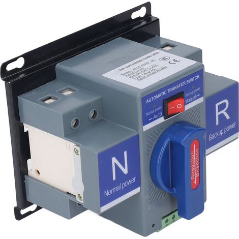Interrupteur de Transfert Automatique Double Puissance 2P Type CB Mini Inverseur AC230V pour Photovoltaïque Domestique 63A (1/5)