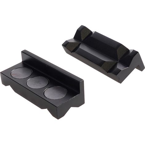 Schraubstockbackenpolster, 10 cm (4 Zoll) große, magnetische Mehrzweck-Backenschutzeinsätze aus Aluminium, 2er-Set (1/5)