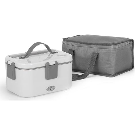 Calentador eléctrico de alimentos de acero inoxidable (80 W, 1,5 l) con bolsa isotérmica para oficina, camión y coche. (1/5)
