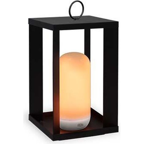 Tragbare Außenleuchte LED Modul Akku Dimmer Fernbedienung H: 30 cm IP54 2000K kabellos Outdoor Gartenlaterne (1/3)