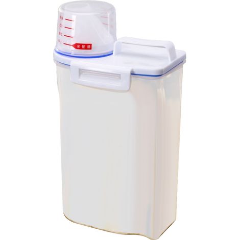Boîte à riz portable et compacte d'une capacité de 2 kg, en plastique PP de qualité alimentaire, hermétique et transparente.