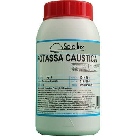 Idrossido di potassio 1kg in scaglie - POTASSA CAUSTICA (1/3)