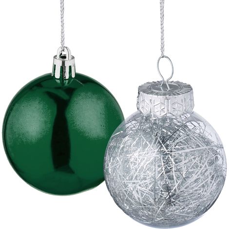 Lote de 101 bolas de navidad decorativas brillantes para árbol ambiente festivo 4 x 3 cm de plástico verde 130015833 (1/3)