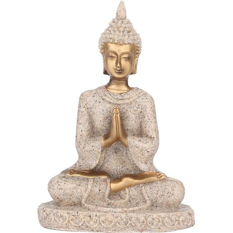 Sitzende Buddha-Statue für Heimdekoration, Buddha-Idol-Statue, Figur, Zen, Yoga, Meditation, Dekoration, Heimdekoration, Ornament, Skulptur, Figur