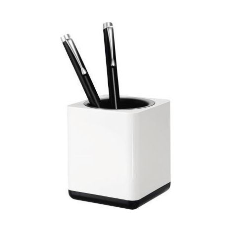 Stifteköcher i-Line 7,9 x 9,6 x 7,9 cm (B x H x T) ABS Kunststoff weiß/schwarz (1/4)
