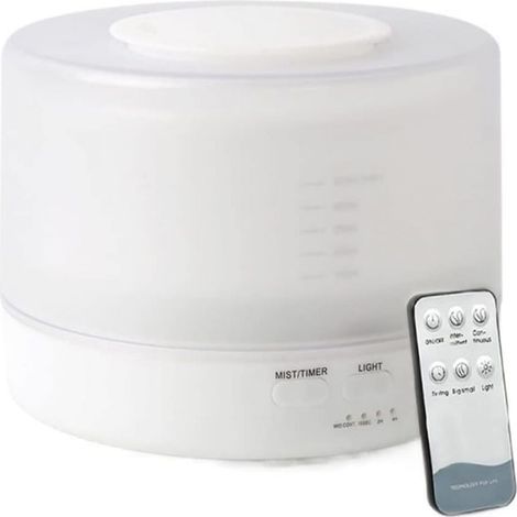 Diffuseur Huiles Essentielles - Humidificateur Ultrasonique 700 ml - Brume Froide Réglable - Télécommande - LED Couleur Choisissable - Pour Maison Bureau Serre - 1 Pièce (1/5)
