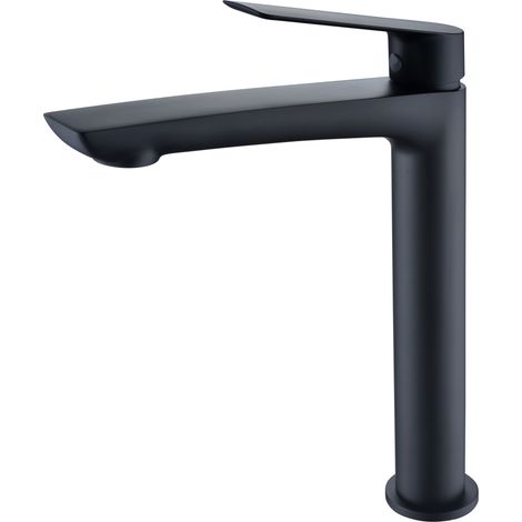 Imex -  Grifo Monomando Lavabo Caño Alto Negro Serie  Luxor