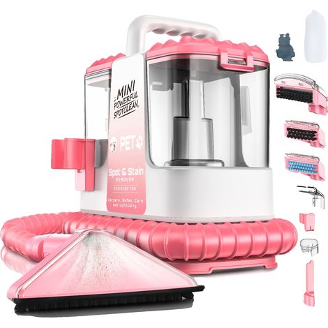 Smacchiatore, potenza di aspirazione 32KPa, design portatile, rosa, spina europea 100V-240V (1/2)