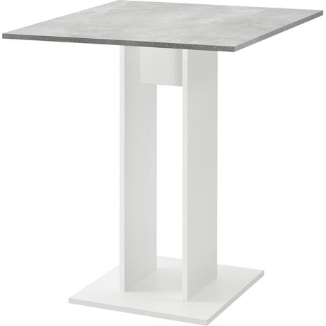 Esstisch Lindesnes 65x65x78 cm Weiß/Betonoptik en.casa (1/5)