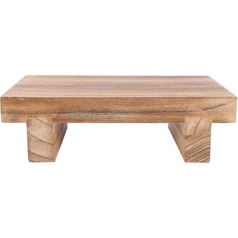 Ecleanfy - Tabouret en bois pour lit, intérieur et extérieur, repose-pieds mobile et polyvalent pour salon, chambre, neuf (1/5)
