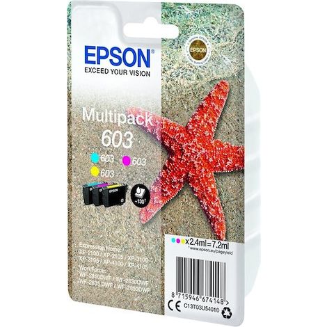 Epson 603 Pack 3 cartouches couleurs pour imprimante jet d'encre (1/4)