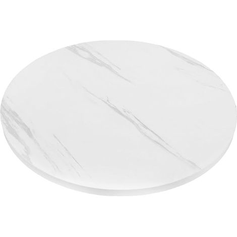 Tablero redondo de repuesto para mesa, fabricado en tablero blanco de alta densidad, fácil de transportar y limpiar, ideal para patios y manualidades, o para una elegante mesa de centro. (1/5)