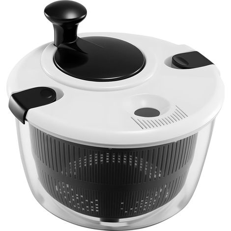 Trintion Multi-Function Salad Spinner & Vegetable Chopper 3.5L - Small Salad Washer and Spinner with Non-Slip Base, Built-in Slicer for Blending and Cutting,BPA-Free (Black) (1/5)