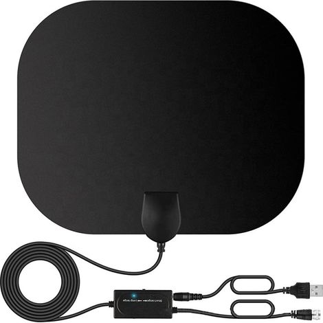 2024 Antenne TV Intérieure Puissante TNT HD - 420KM de Portée Avec Amplificateur Smart Signal Booster - Pour 1080P 4K DVB-T/DTMB (1/5)