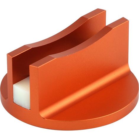 Coussinet magnétique rainuré en aluminium orange pour adaptateur de rail de levage (1/5)