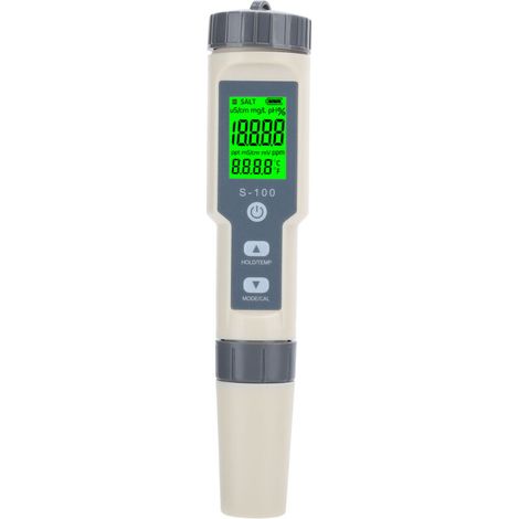 Penna per test di temperatura e salinità EC TDS 4 in 1 Tester digitale della qualità dell'acqua per acquari di acqua di mare (batteria non inclusa)