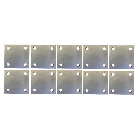 Lot 10 platines acier percée 100x100x5 (1/3)