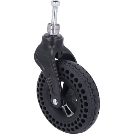 Roue pivotante universelle 18 cm en caoutchouc TPE pleine, remplacement pour chariot, capacité de charge 75 kg (1/5)