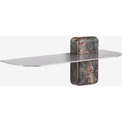 SKLUM Serbisches Wandregal aus Edelstahl Grüner Marmor Forest &x2194&xFE0E 45 cm (1/5)