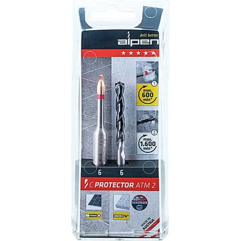 Foret beton-carrelage Alpen C-Protecteur, tige anti-slip tige six pans diam. 5 mm (1/2)