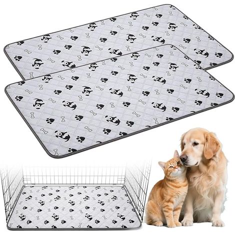 120 x 60 cm Guinea Pig Absorbent Mats Washable Absorbent Layers Non-Slip Reusable for Small Animals, Cages, Cars and Sofas