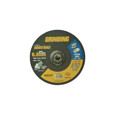 DISCHI DA SGROSSO PER FERRO/INOX Ø MM.230 LINEA INDUSTRIALE- - ø mm.230x6,8 foro 22,2 da sgrosso per ferro/inox - 10 pezzi GRINDING