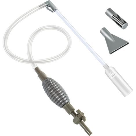 Aquarium-Staubsauger, manueller Siphon, 1,7 m Schlauch, Entenschnabeldüse, Kiesfilter, Wasserpflege (1/5)