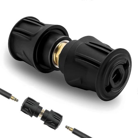 2 raccords rapides M22 pour nettoyeur haute pression. Compatibles avec les tuyaux Kärcher 4000 PSI et les modèles K2 à K7. (1/5)