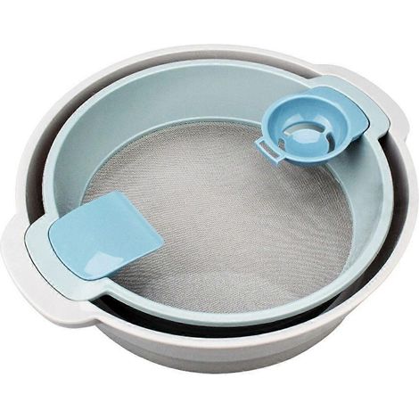 Tamiseur Multifonctionnel pour Farine, Kit d'Outils de Pâtisserie Maison avec Passoire Fine, Ensemble de Cuisson pour Gâteaux, Accessoires de Boulangerie, Filtre à Farine Pratique (1/5)