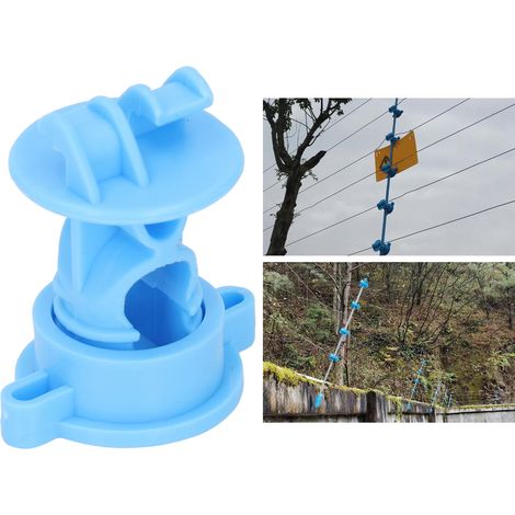 100 Pièces Par Paquet Isolateurs pour Clôture Électrique Boulon Universel Intermédiaire 9.5mm en Plastique ABS Bleu - KZQ (1/5)