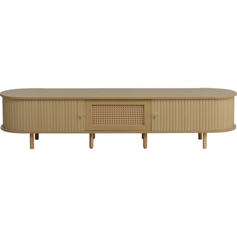 Mobile TV lowboard moderno in MDF color legno naturale 180 x 40 x 40 cm (1/5)