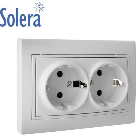 Spina base doppia T/TL tapparella 16A 250V Solera ERP60/2U