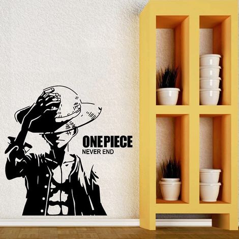Stickers Muraux Une Pièce One Piece Pirates Luffy Cartoon Wall Art Autocollant Décoration De La Maison (1/4)