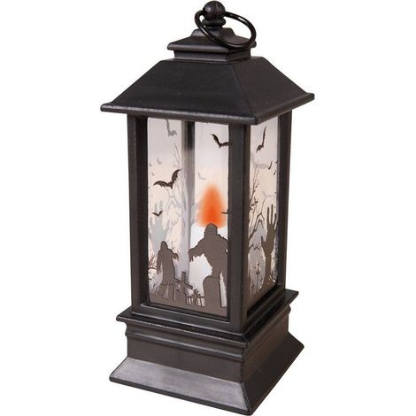 Lanternes lumineuses noires de 13 cm, décorations pour fête d'Halloween, intérieur